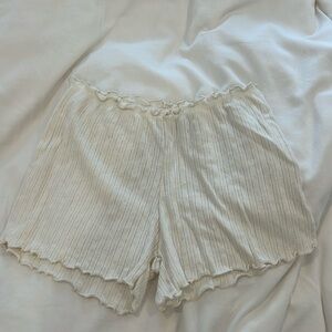 Brandy Melville Flowy Cream Boxer Shorts